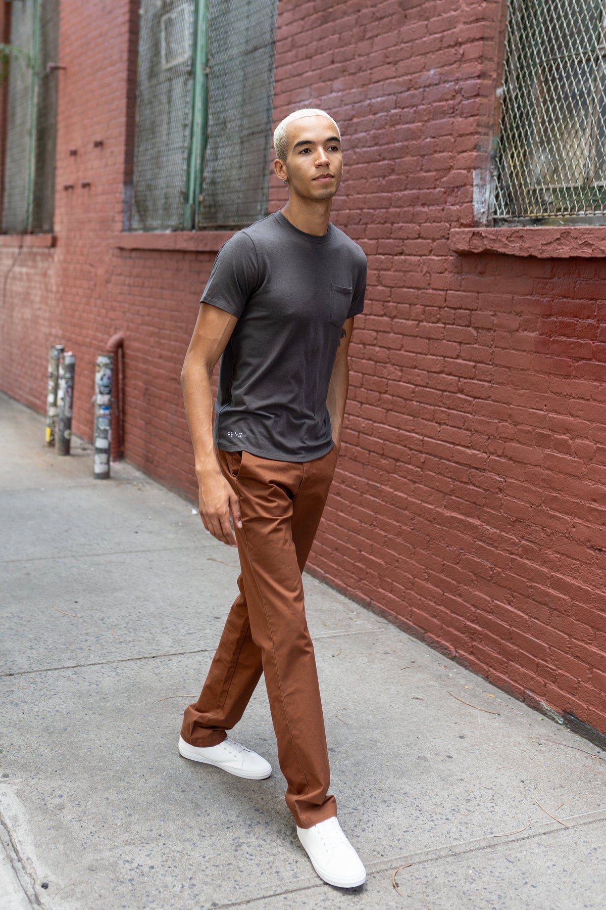 Two Blind Brothers - Mens Men's Short Sleeve Pocket Tee Graphite-Grey