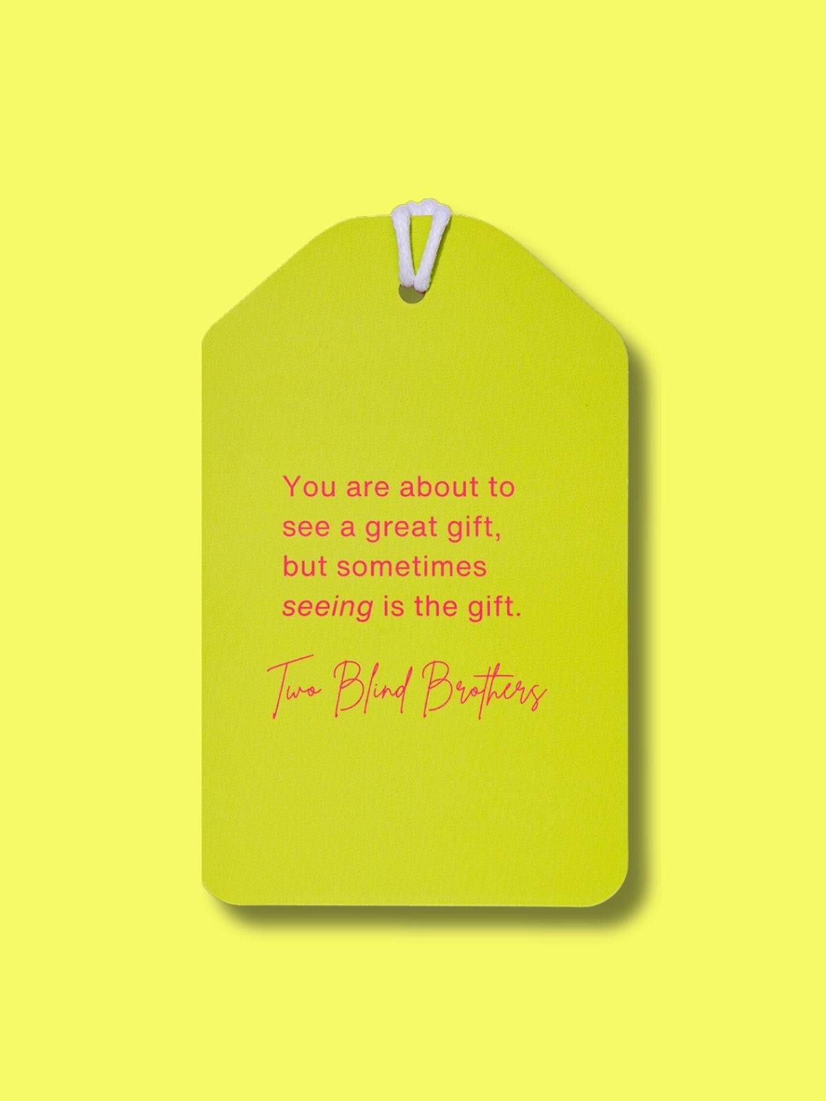 Two Blind Brothers - Gift Tag LoveTags Cake