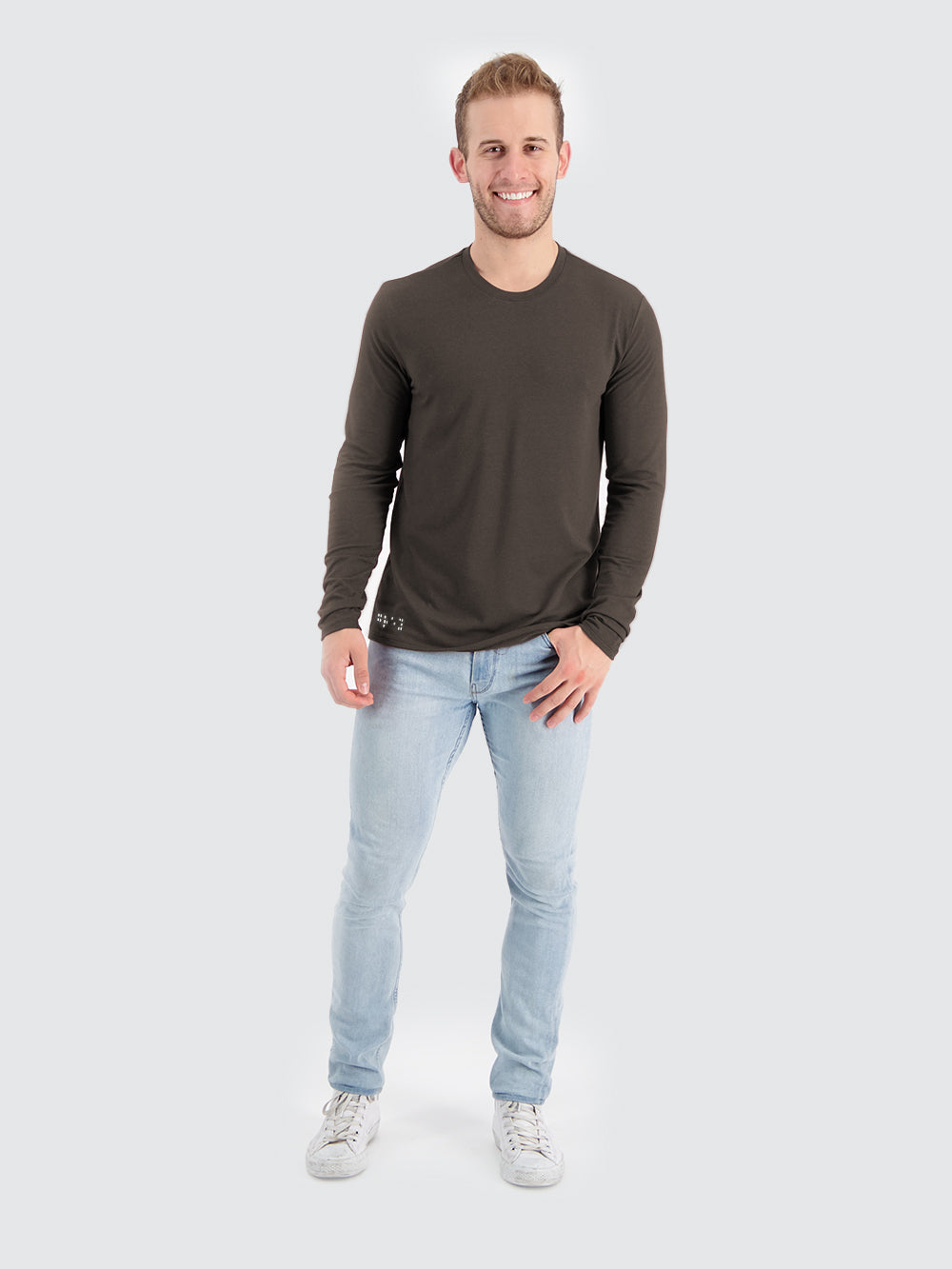 Two Blind Brothers - Mens Men's Long Sleeve Crewneck White