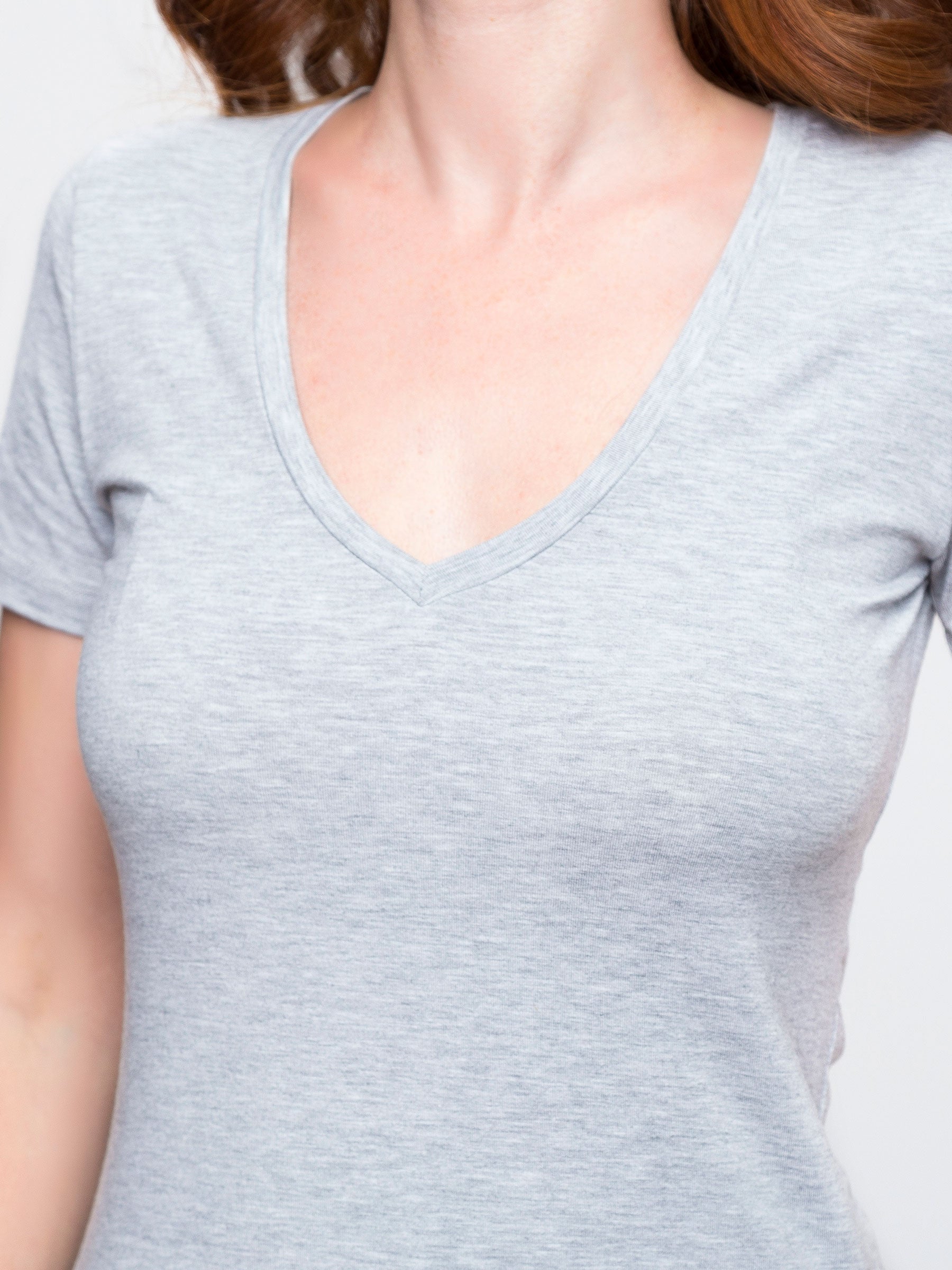 Two Blind Brothers - Womens Women's "Feel" V-Neck Light-Grey