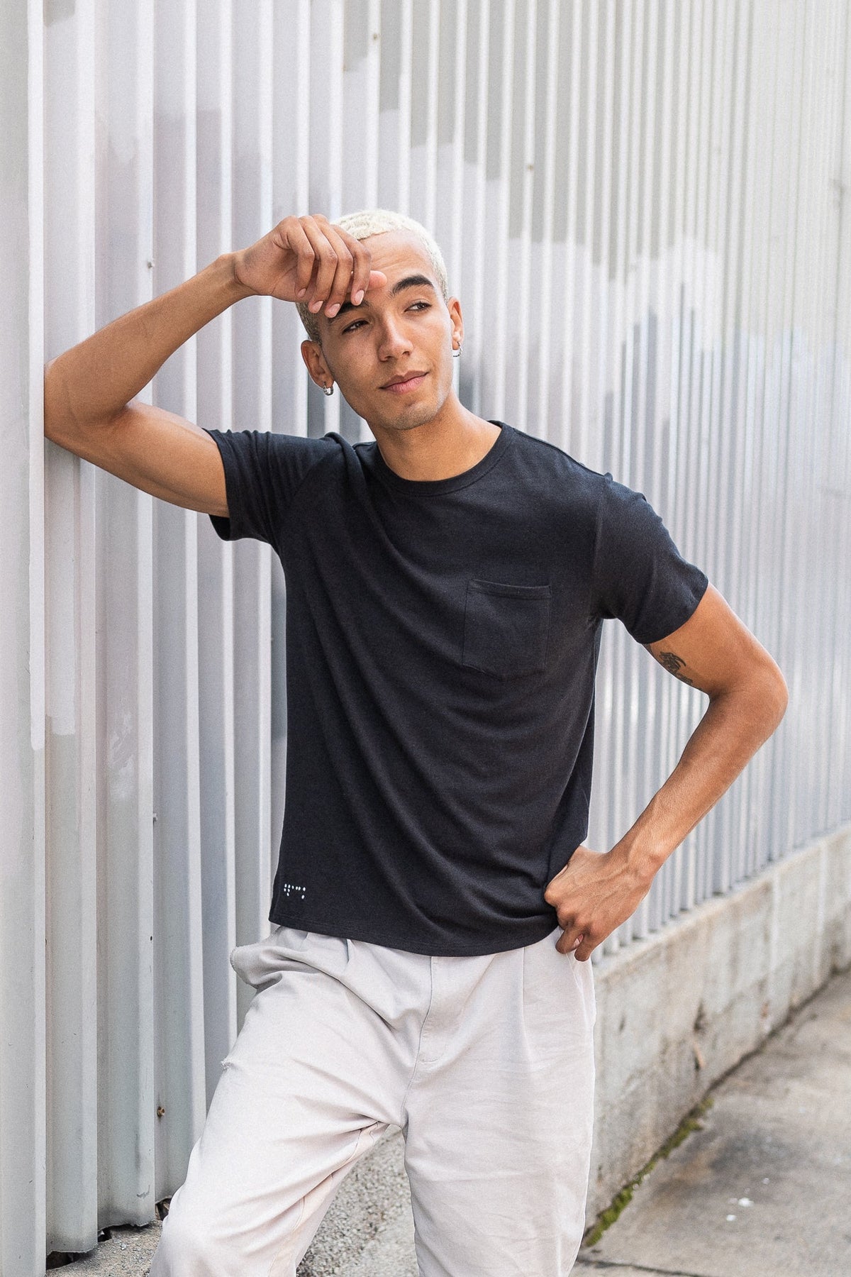 Two Blind Brothers - Mens Men's Short Sleeve Pocket Tee Graphite-Grey