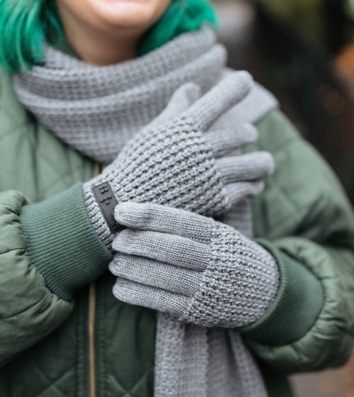 Waffle Knit Gloves