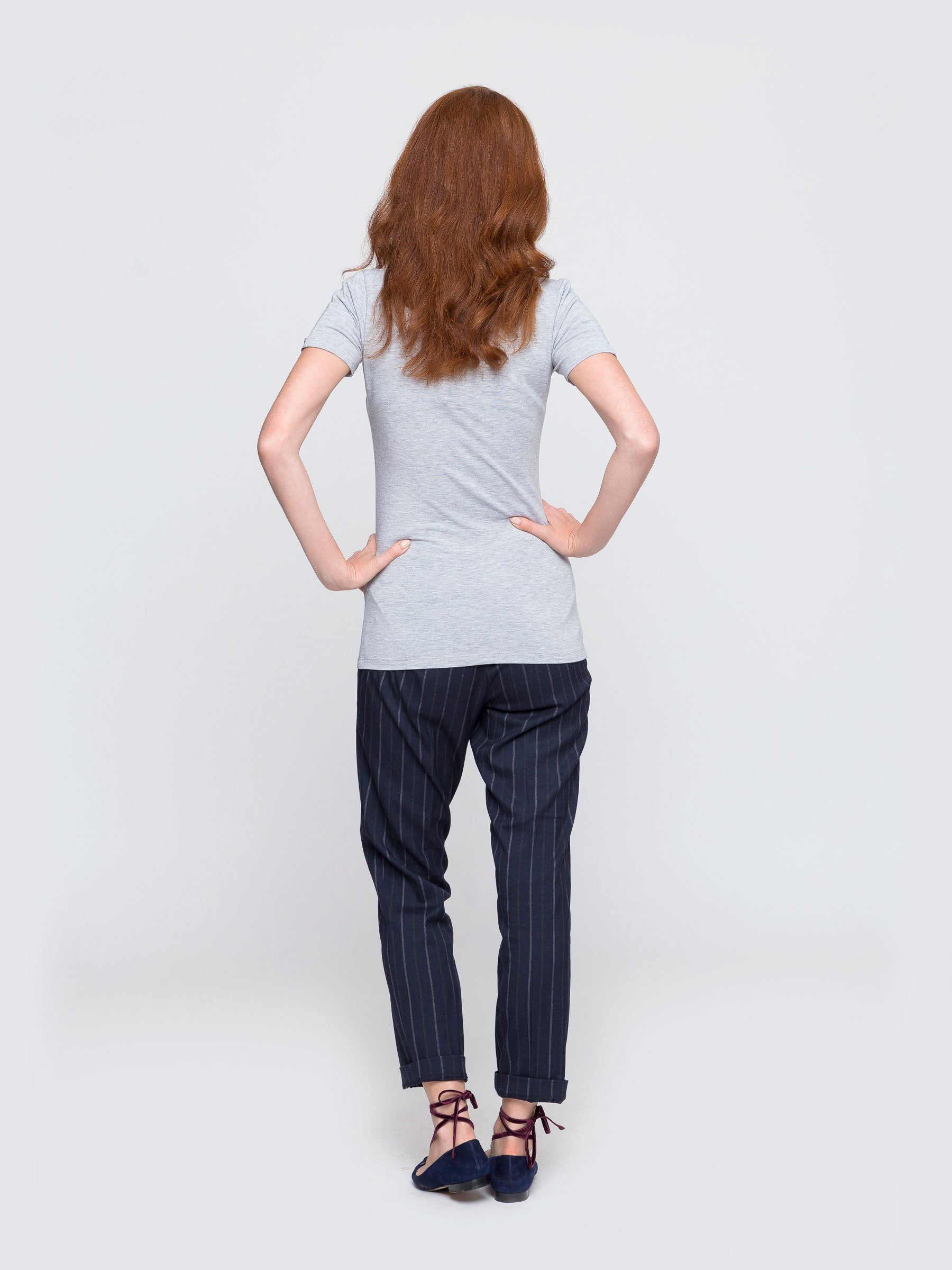 Two Blind Brothers - Womens Women's "Feel" V-Neck Light-Grey