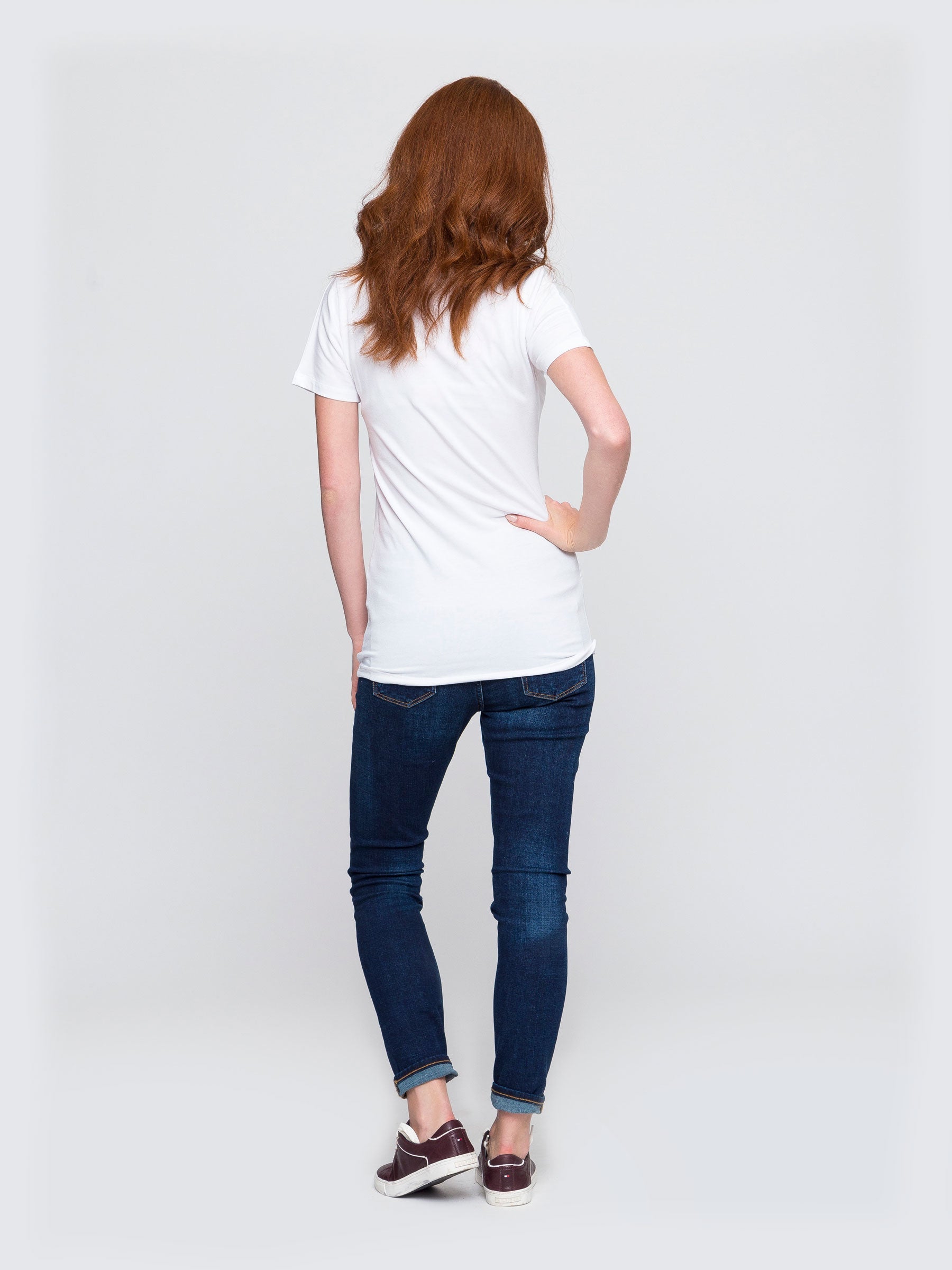 Two Blind Brothers - Womens Women's "Feel" V-Neck White