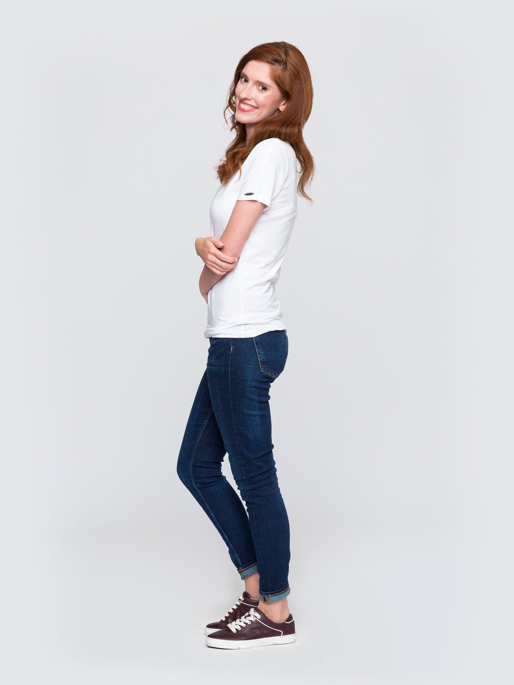 Two Blind Brothers - Womens Women's "Feel" V-Neck White