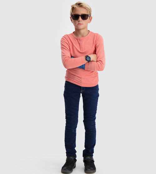 Kids' Long Sleeve Henley