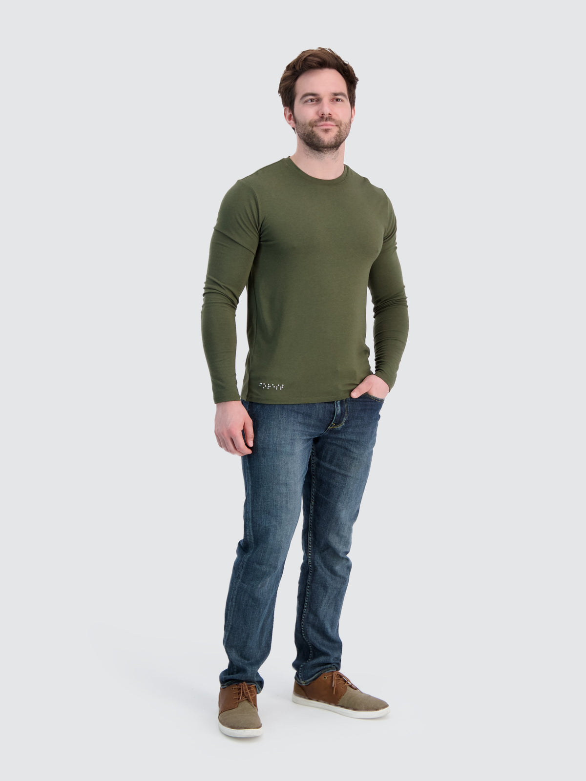 Two Blind Brothers - Mens Men's Long Sleeve Crewneck White