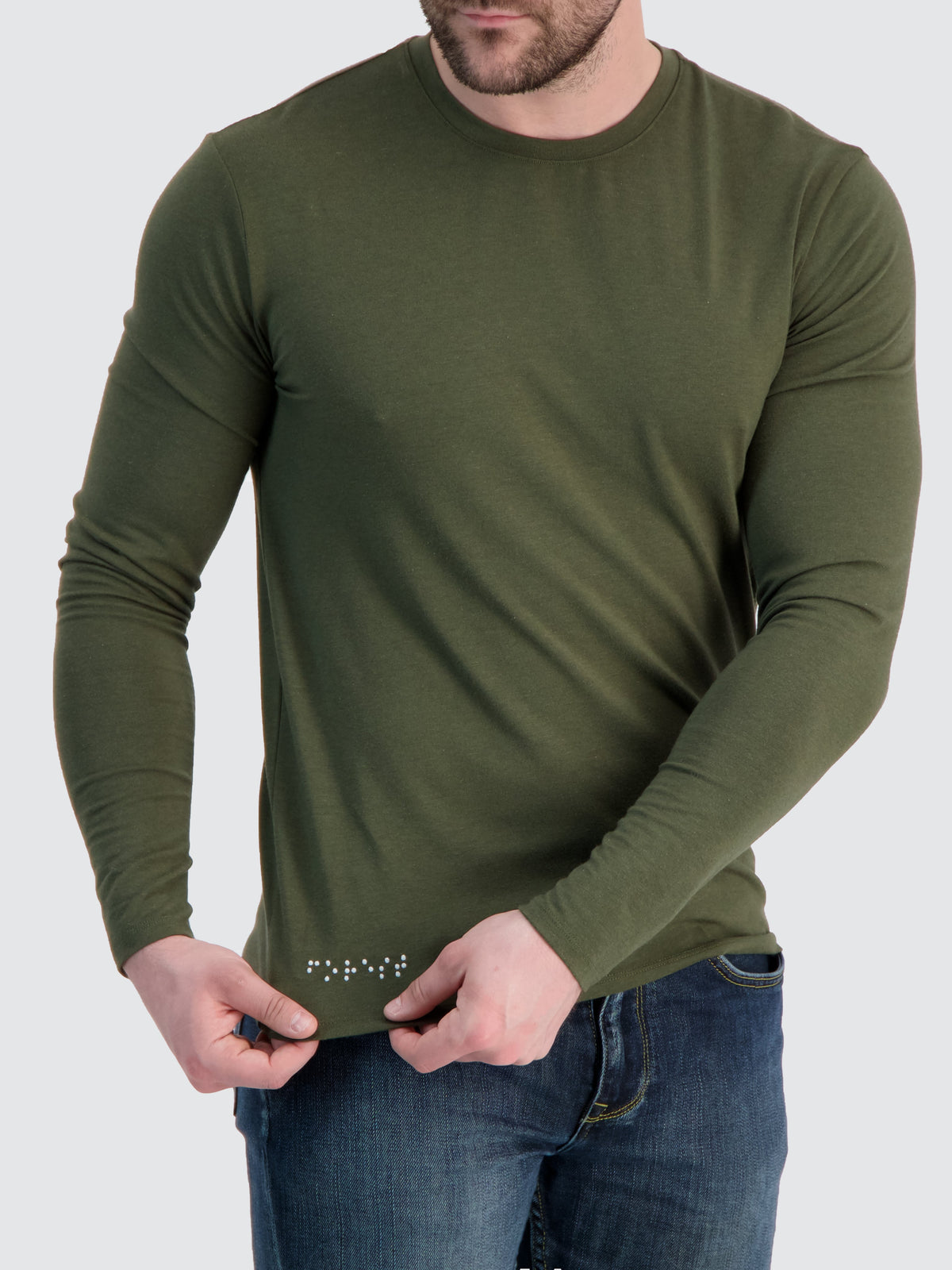 Two Blind Brothers - Mens Men's Long Sleeve Crewneck White