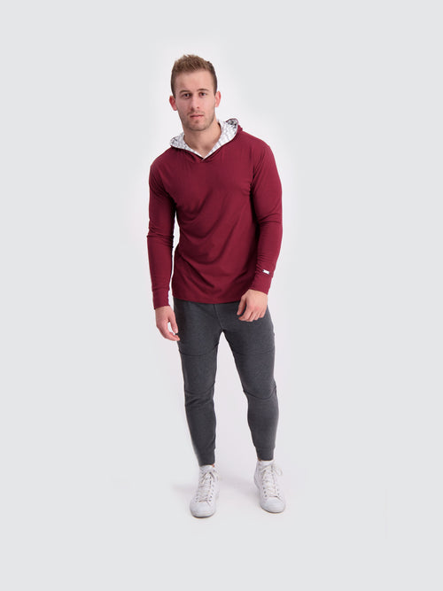 Hoodie in Maroon