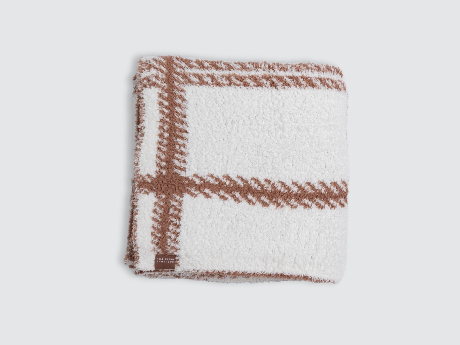 Two Blind Brothers - Gift Plush Blanket Mocha-+-White