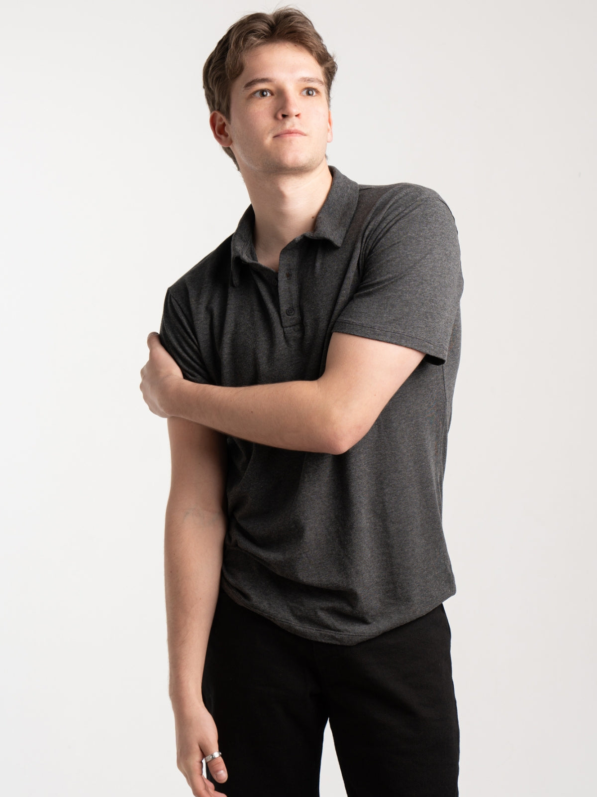 Two Blind Brothers - Mens Men's Short Sleeve Polo Charcoal