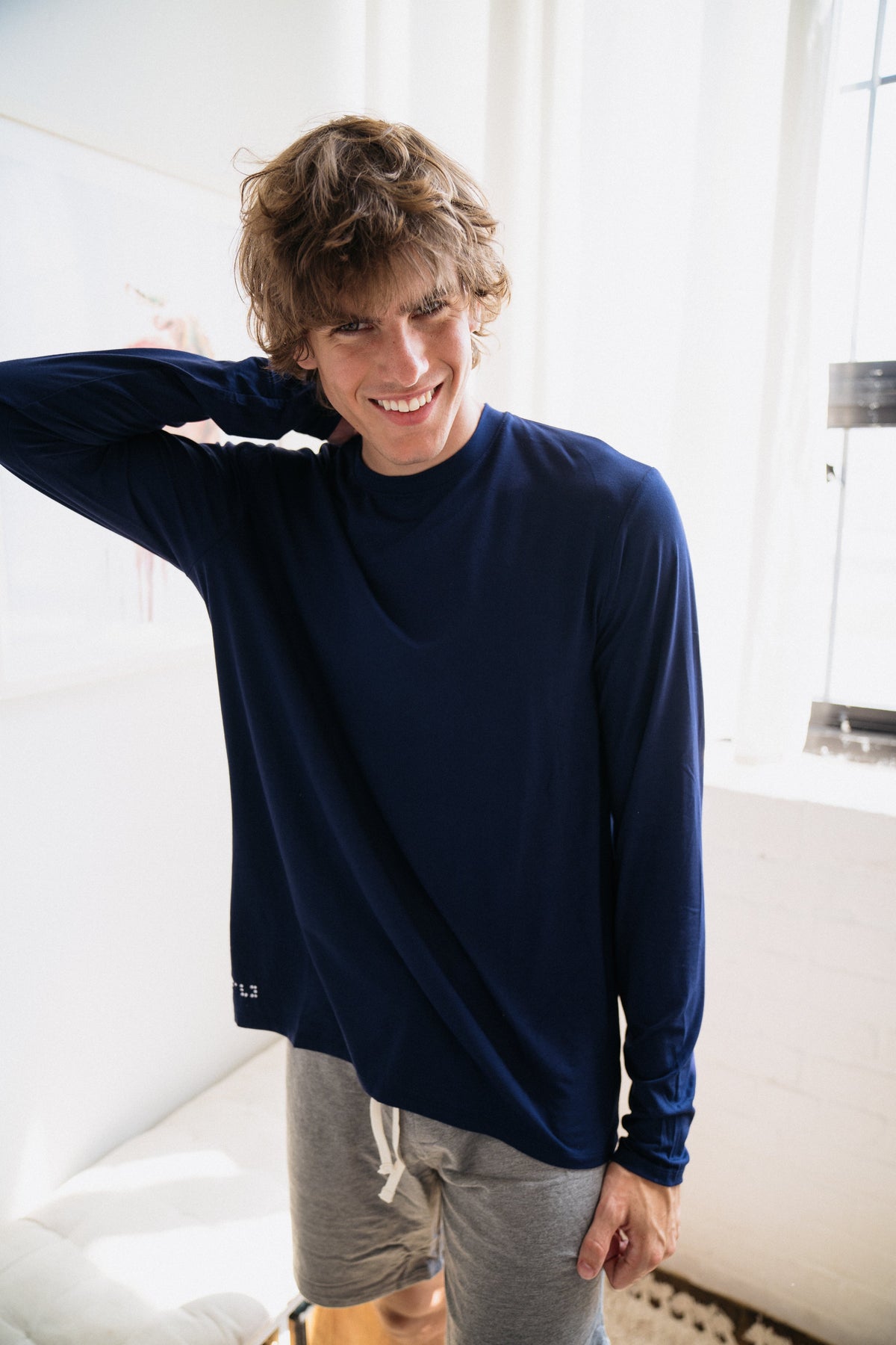 Two Blind Brothers - Mens Men's Long Sleeve Crewneck White