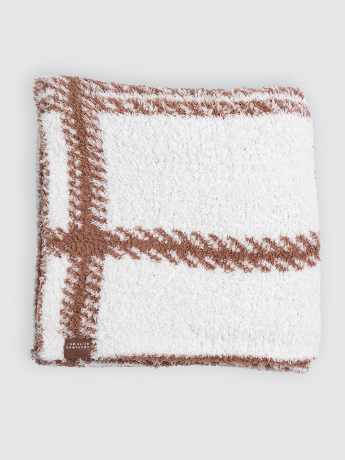 Two Blind Brothers - Gift Plush Blanket Mocha-+-White-+-Navy