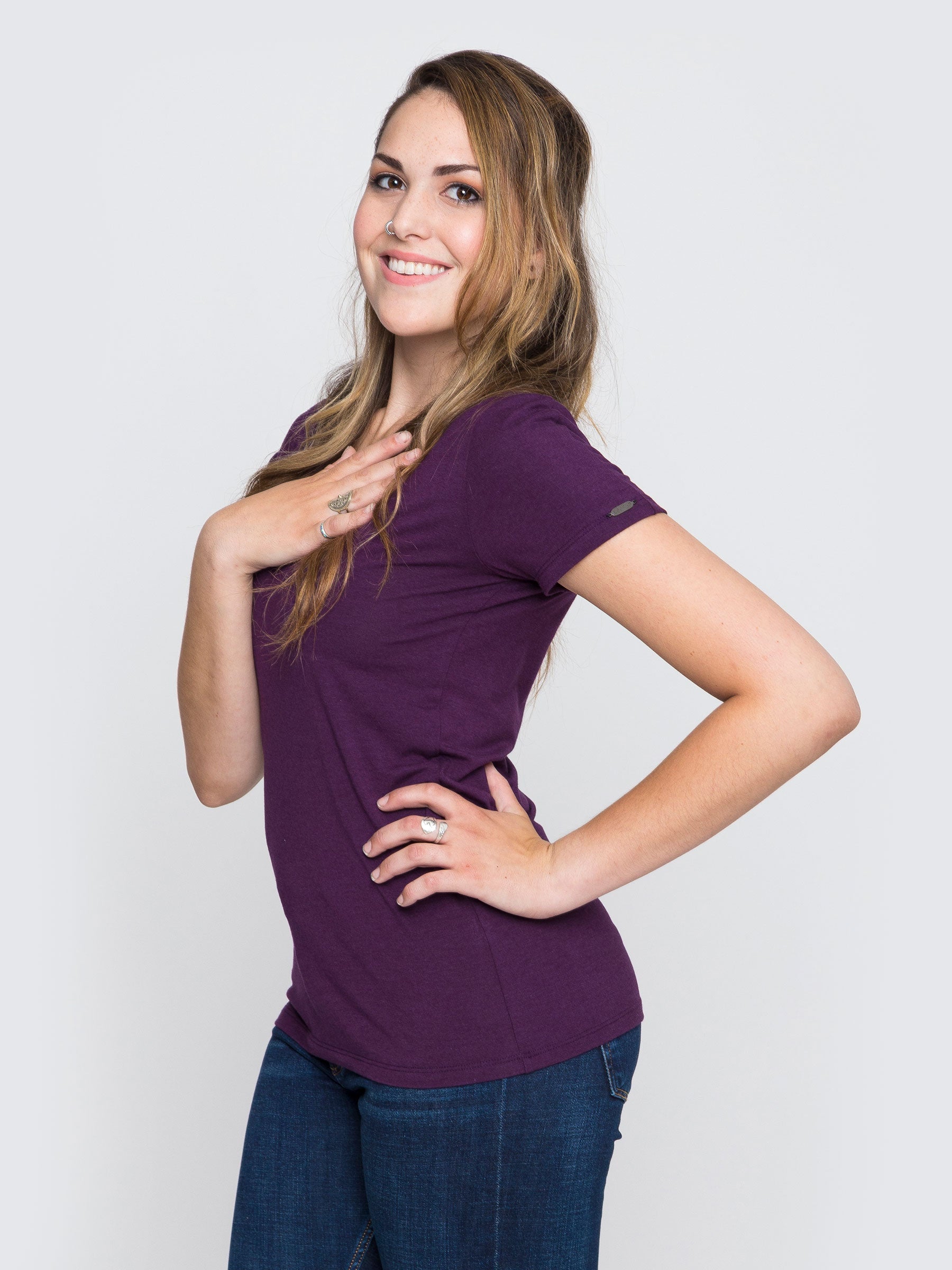 Two Blind Brothers - Womens Women's "Feel" V-Neck Janice