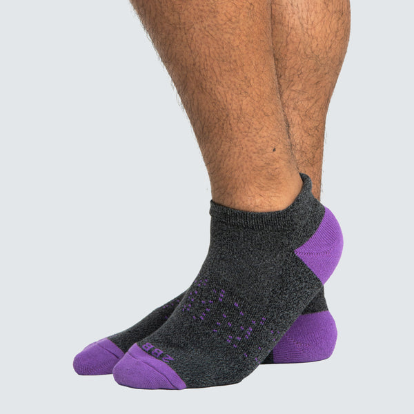 Two Blind Brothers - Gift Rainbow Ankle Sock Bundle (6 Pairs) purple