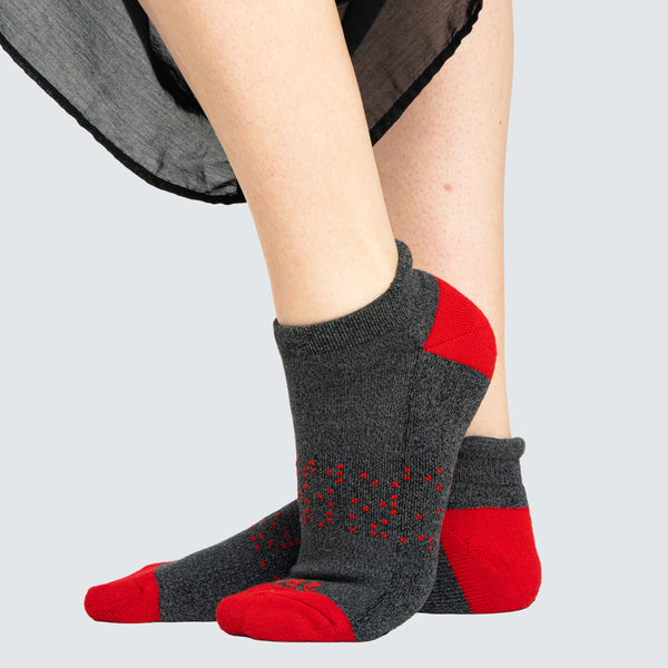 Two Blind Brothers - Gift Rainbow Ankle Sock Bundle (6 Pairs) red