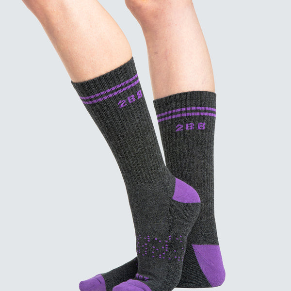Two Blind Brothers - Gift Rainbow Calf Sock Bundle (6 Pairs) purple