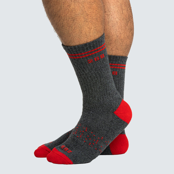Two Blind Brothers - Gift Rainbow Calf Sock Bundle (6 Pairs) red