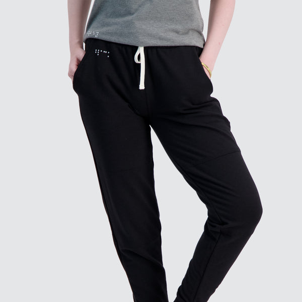 Two Blind Brothers - Womens Women's French Terry Jogger Black