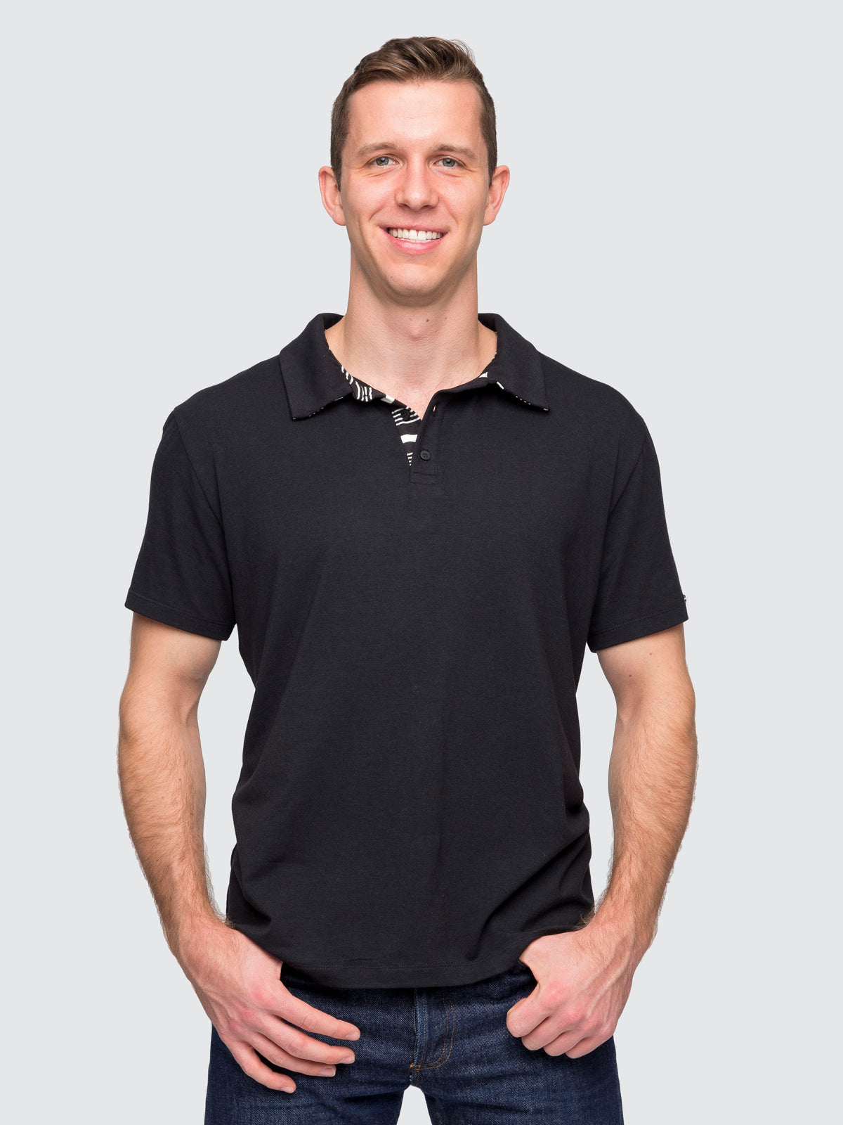 Two Blind Brothers - Mens Men's Short Sleeve Polo Charcoal