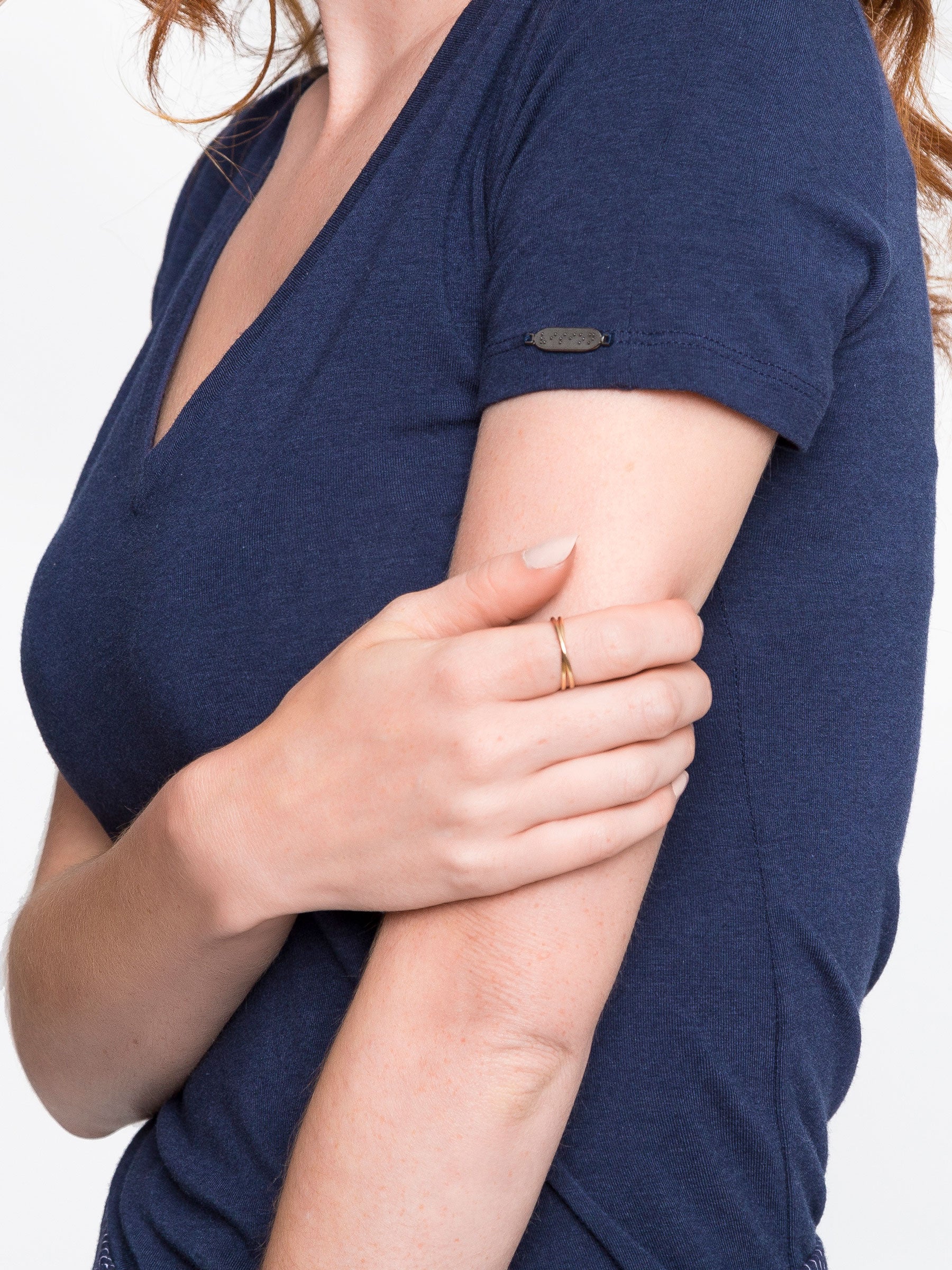Two Blind Brothers - Womens Women's "Feel" V-Neck Navy