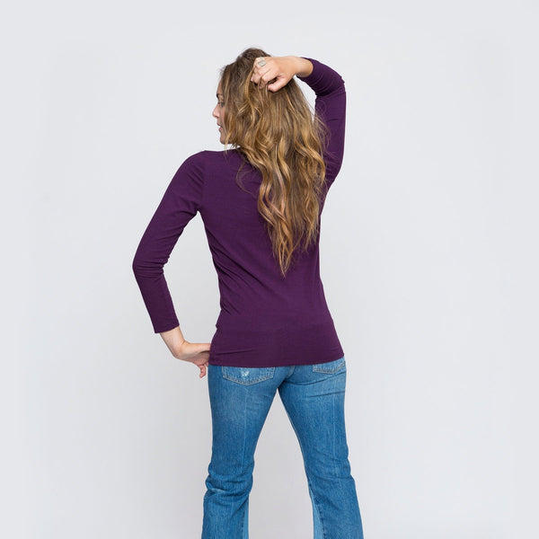 Two Blind Brothers - Womens Women's Long Sleeve Solid Henley Women's-Long-Sleeve-Solid-Henley