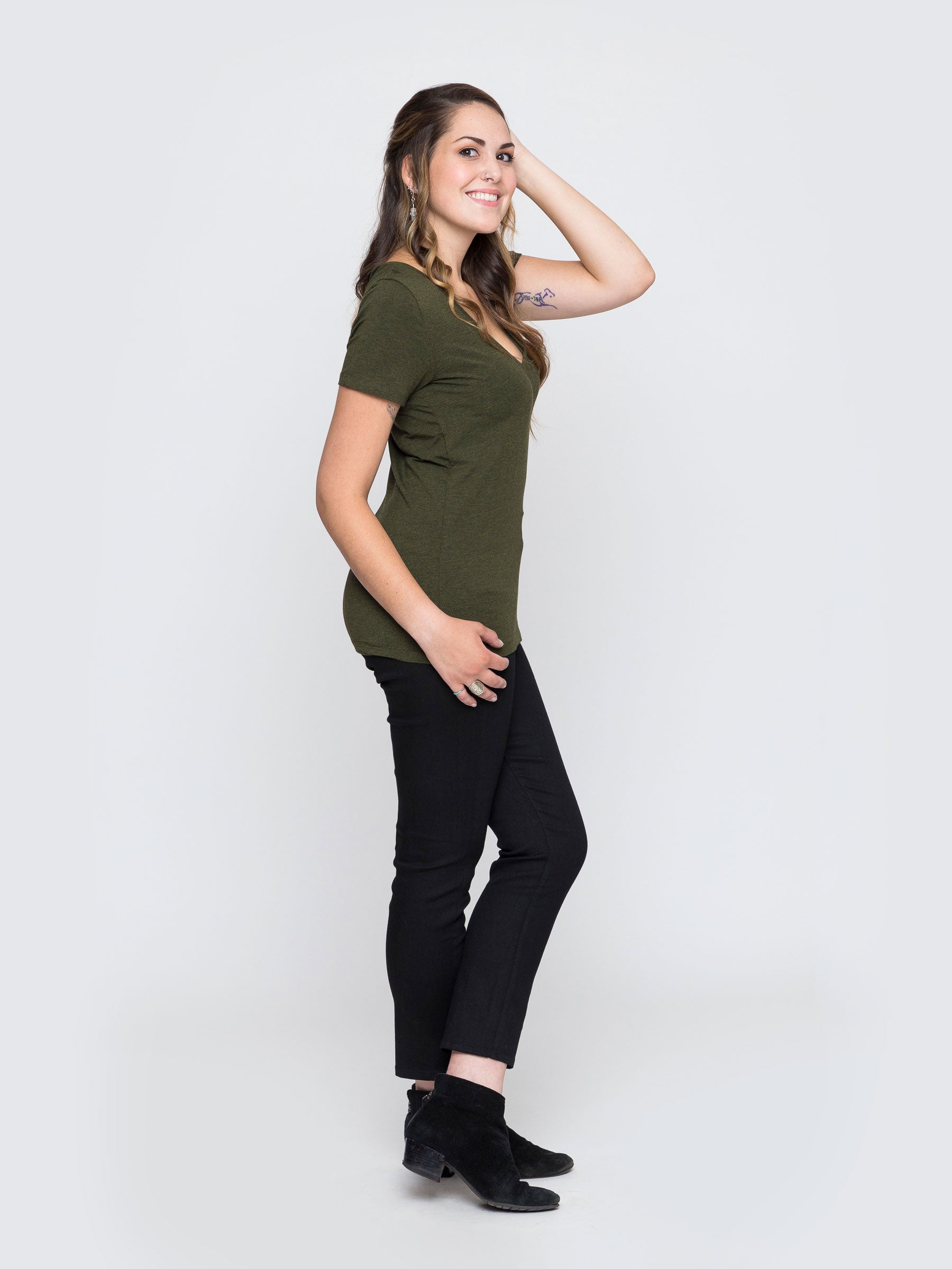 Two Blind Brothers - Womens Women's "Feel" V-Neck Two-Blind-Brothers