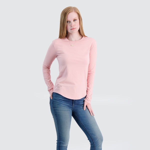 Two Blind Brothers - Womens Women's LS Crewneck Blush