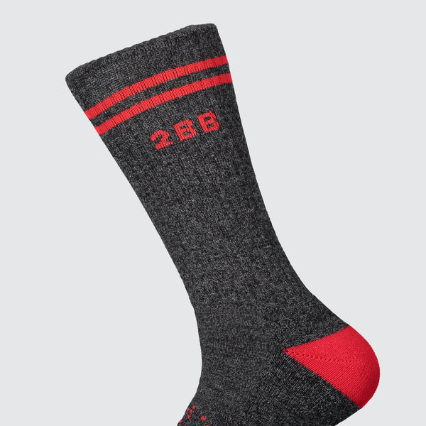 Two Blind Brothers - SOCK COLLECTION Red Calf Sock Red-