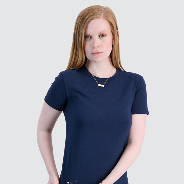 Two Blind Brothers - Womens Women's Short Sleeve Crewneck Navy