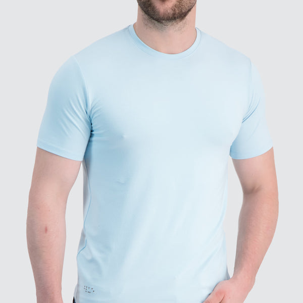 Two Blind Brothers - Mens Men's SS Crewneck Tee Light-Blue