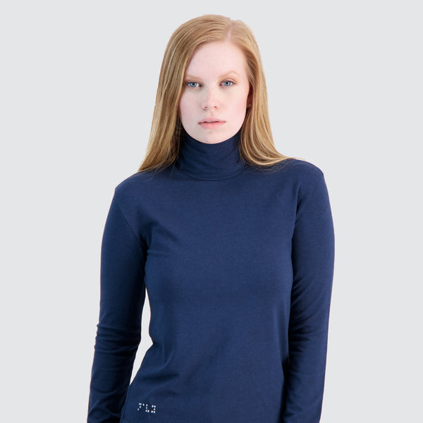 Two Blind Brothers - Womens Women's Turtleneck Navy