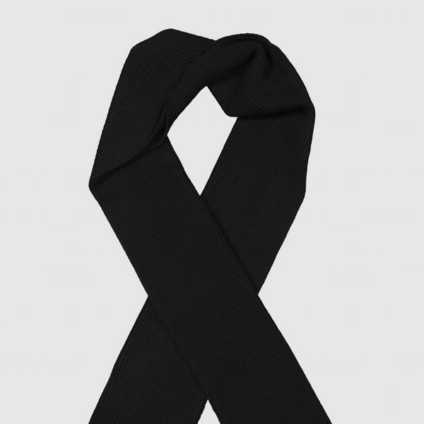 Two Blind Brothers - Gift Scarf Ribbed Knit Black