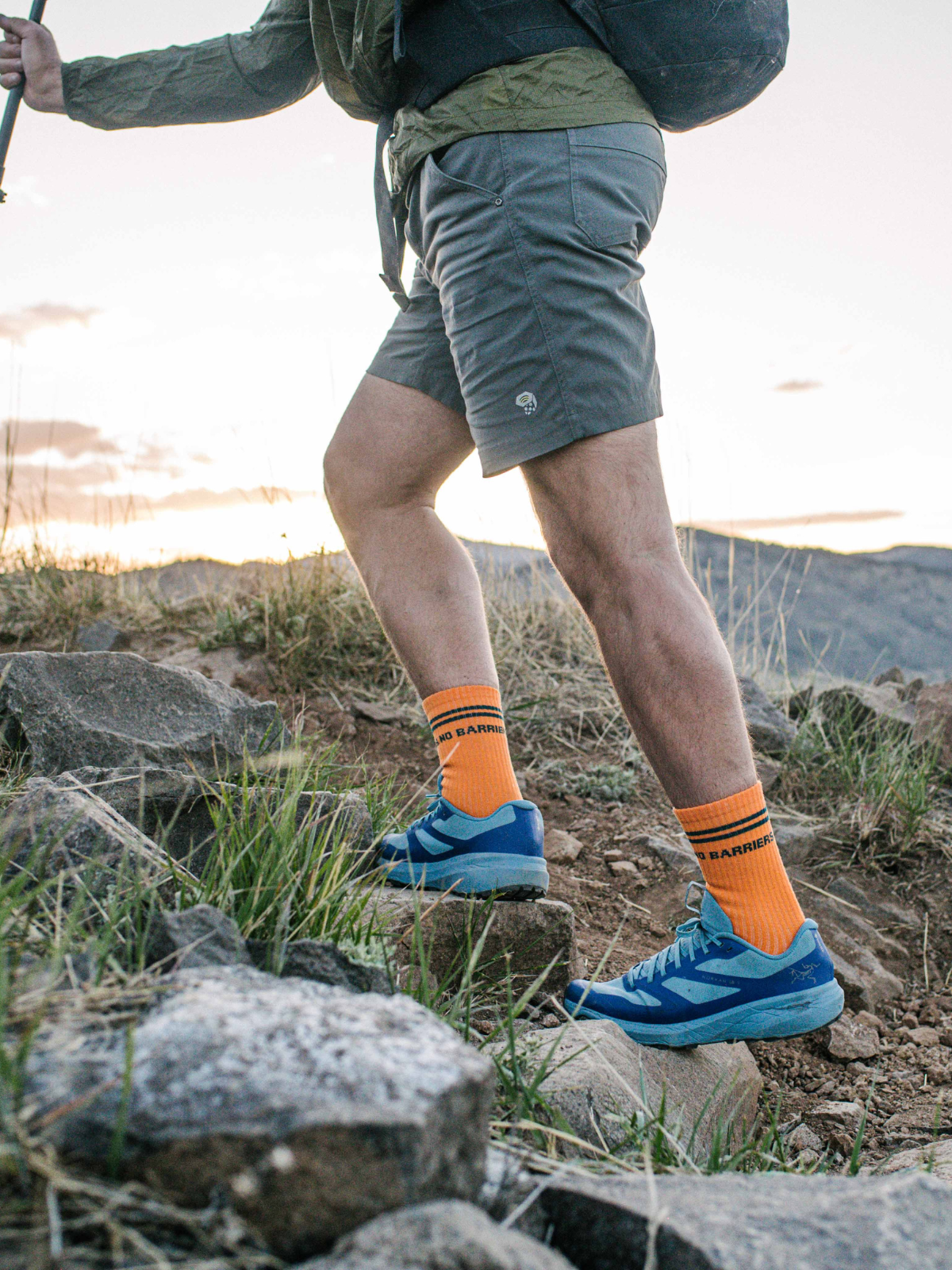 Two Blind Brothers - Gift No Barriers x 2BB  Hiking Sock Bundle (2 Pairs) Orange