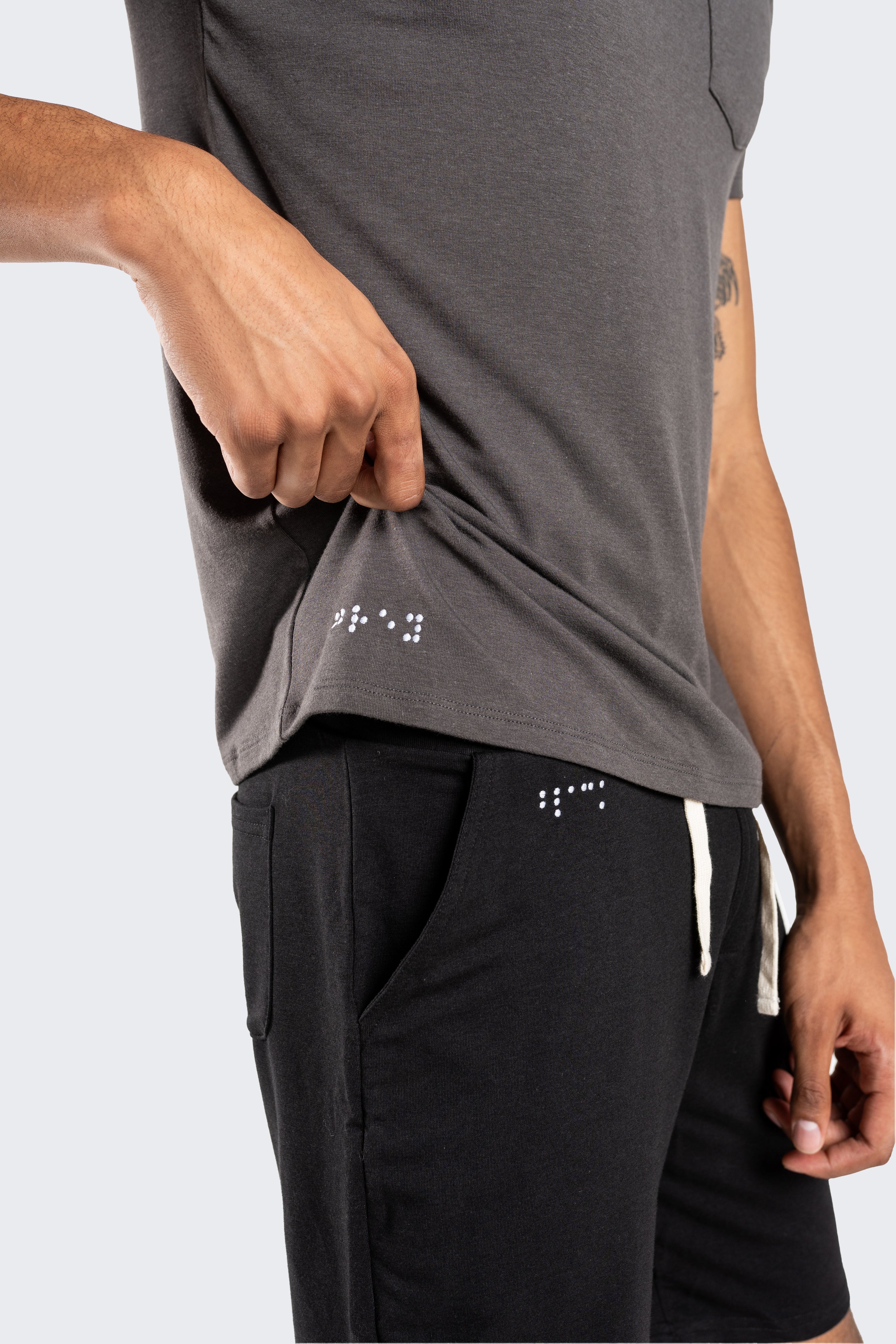 Two Blind Brothers - Mens Men's Short Sleeve Pocket Tee Graphite-Grey