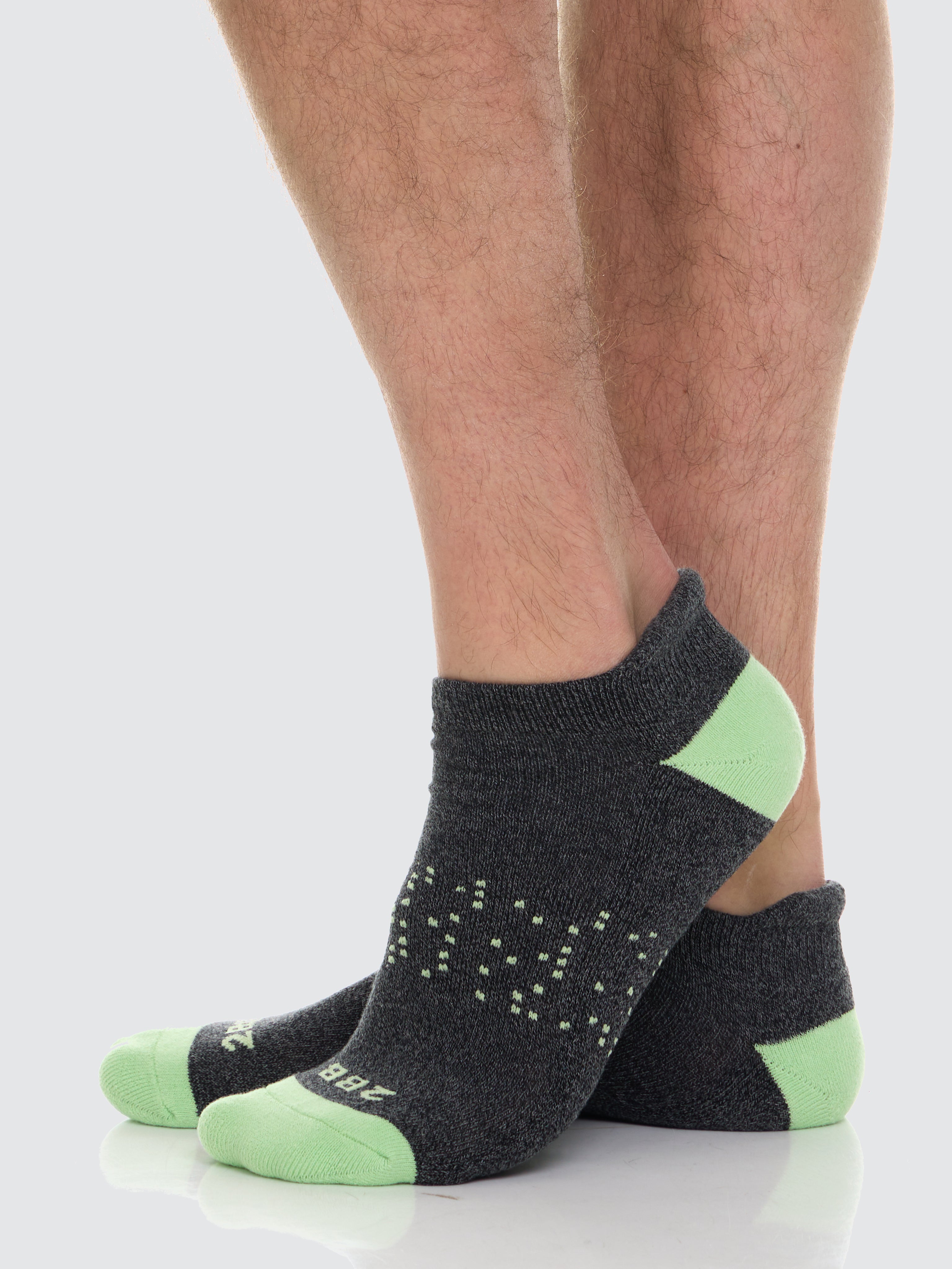 Two Blind Brothers - Gift Pastel Rainbow Ankle Sock Bundle (6 Pairs) Green