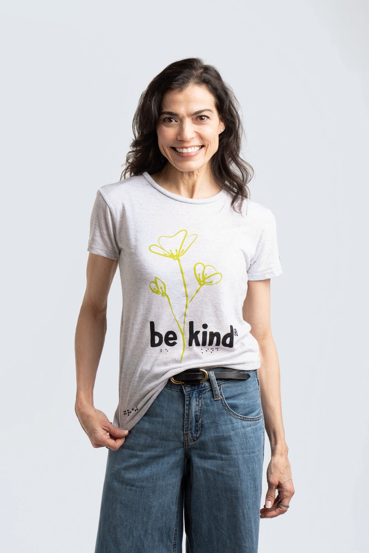 Two Blind Brothers - Womens Women's "Be Kind" Graphic Tee Grey