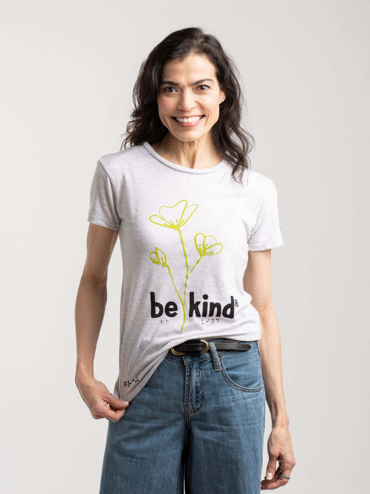 Two Blind Brothers - Womens Women's "Be Kind" Graphic Tee Grey