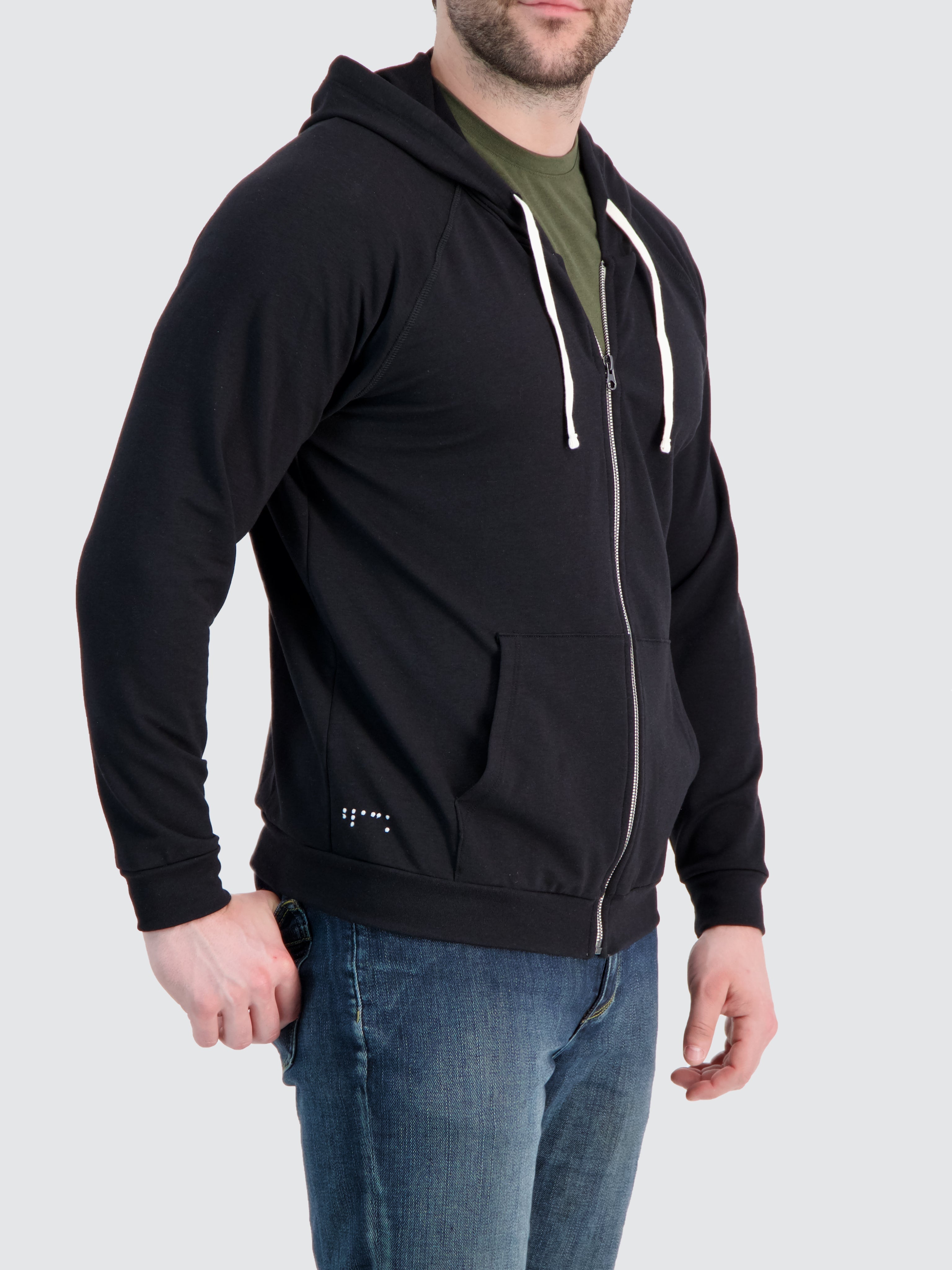 Two Blind Brothers - Mens Original Men's Zip-Up Hoodie Black