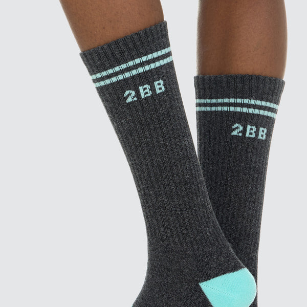 Two Blind Brothers - Gift Pastel Rainbow Calf Sock Bundle (6 Pairs) Blue-hover