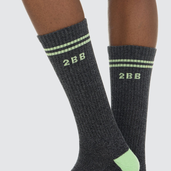 Two Blind Brothers - Gift Pastel Rainbow Calf Sock Bundle (6 Pairs) Green