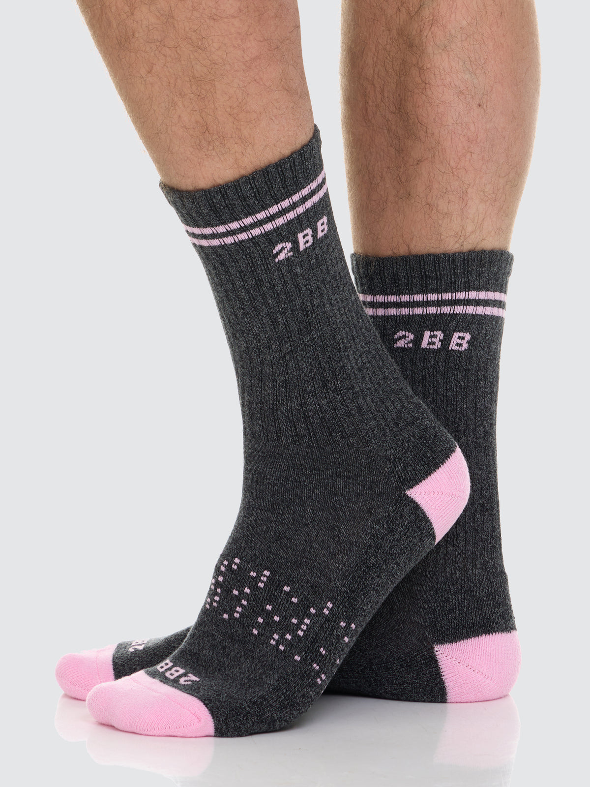 Two Blind Brothers - Gift Pastel Rainbow Calf Sock Bundle (6 Pairs) Pink