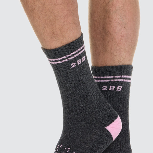 Two Blind Brothers - Gift Pastel Rainbow Calf Sock Bundle (6 Pairs) Pink