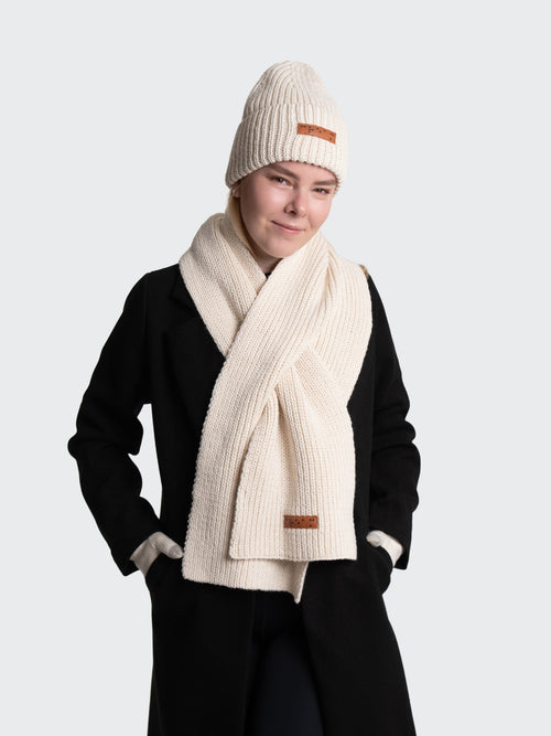 Barbour chunky knit hat and scarf shop set