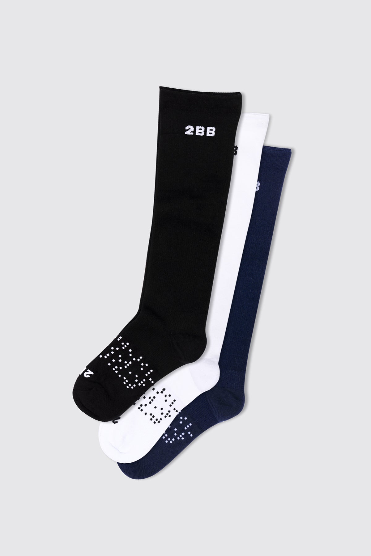 Two Blind Brothers - Gift Compression Sock Bundle (3 Pairs) White