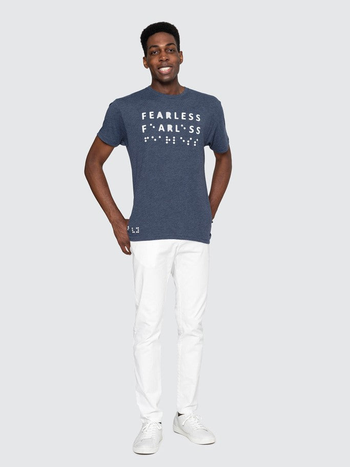 Two Blind Brothers - Mens "Fearless" Graphic Crewneck Navy