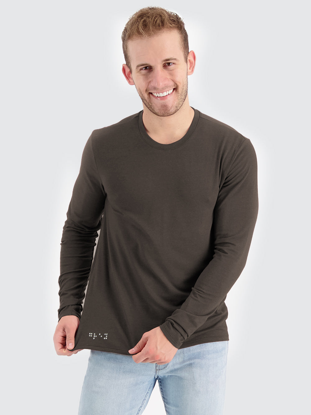 Two Blind Brothers - Mens Men's Long Sleeve Crewneck Graphite-Grey