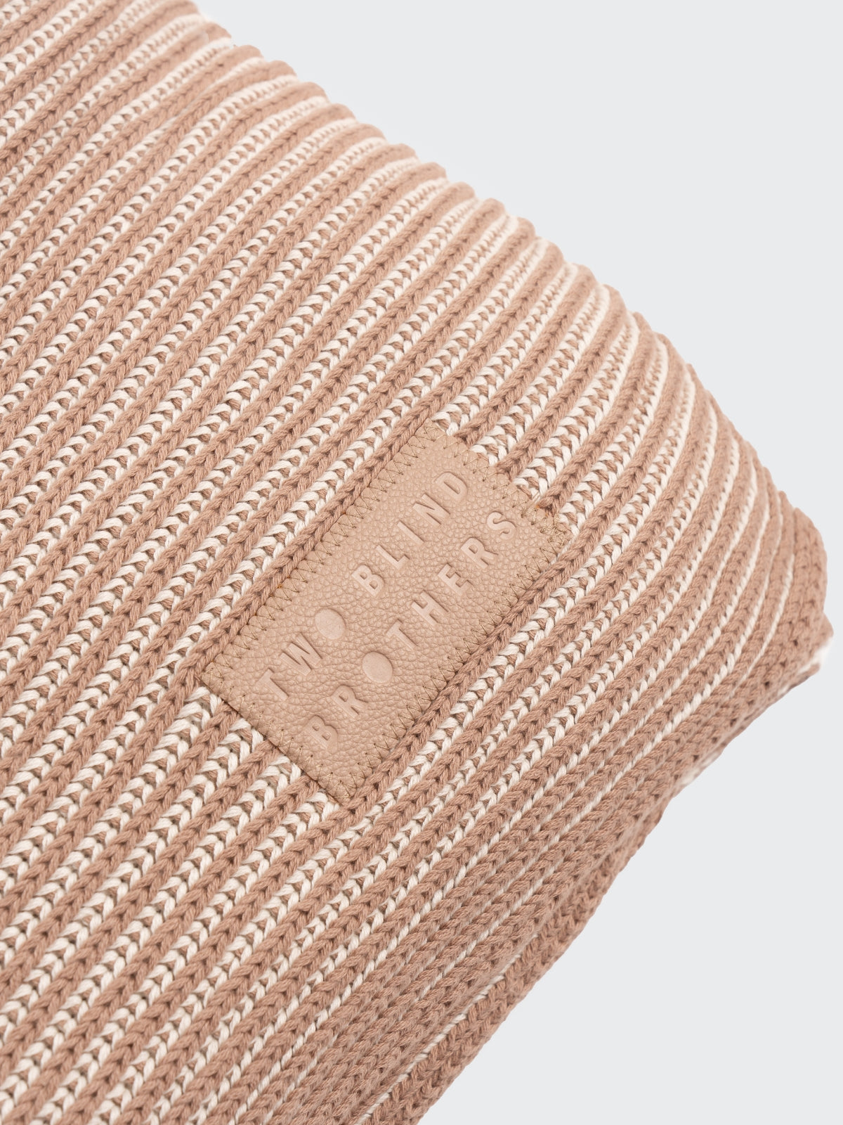 Two Blind Brothers - Gift Cotton Blanket Taupe-+-White