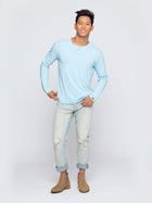 Men's Long Sleeve Solid Henley