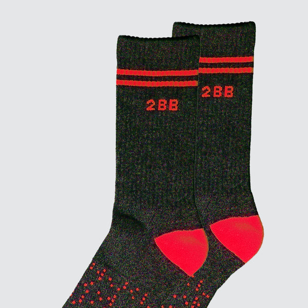 Two Blind Brothers - SOCK COLLECTION Red Calf Sock Red